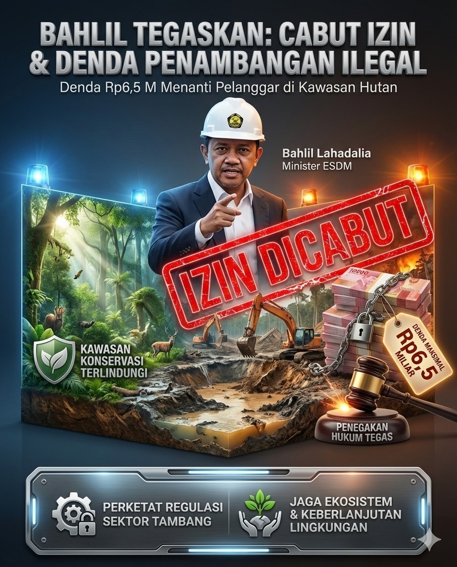 viraltainment4's tweet photo. Bahlil menegaskan pelanggar penambangan di kawasan hutan bisa kena denda Rp6,5 miliar. Izin juga siap dicabut tanpa ragu.
#berita #bahlillahadalia #darirakyatuntukenergi #esdmfu https://t.co/xFw7OaNc9n