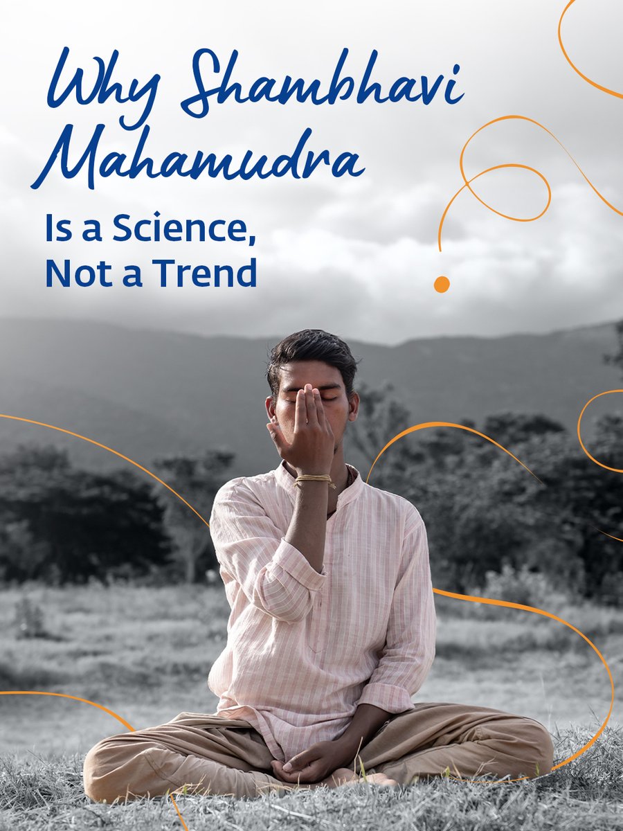 ishafoundation's tweet photo. When you sit for Shambhavi Mahamudra Kriya, you are not “doing something trendy”. You are engaging a Yogic technology that is now supported by published evidence for stress reduction and wellbeing.

Register Now: https://t.co/ip3WqPPIzn

Citation:

Study: “Effects of Shambhavi Mahamudra Kriya… on Perceived Stress and General Well‑Being”, Journal of Evidence‑Based Complementary & Alternative Medicine, 2017
