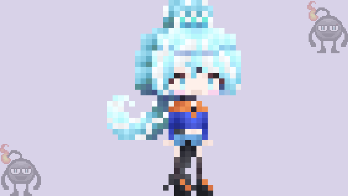 No. 082 - Aeru Aureus🐬🧫

#aerutist #pixelart #vtuberart