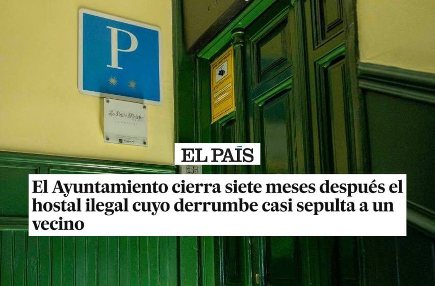 🚨LO HEMOS CONSEGUIDO‼️

Gracias a la presión de los vecinos afectados y a la denuncia de Más Madrid, el Ayuntamiento ha precintado el hotel ilegal de Santo Domingo que funcionaba a pesar de haberse derrumbado sobre una vivienda y de tener una orden de cese de actividad.  

🧵👇🏽