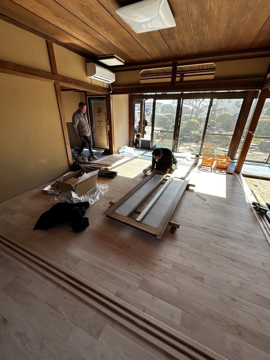 kuuwork's tweet image. こちらの現場の建具も、出来てきました。