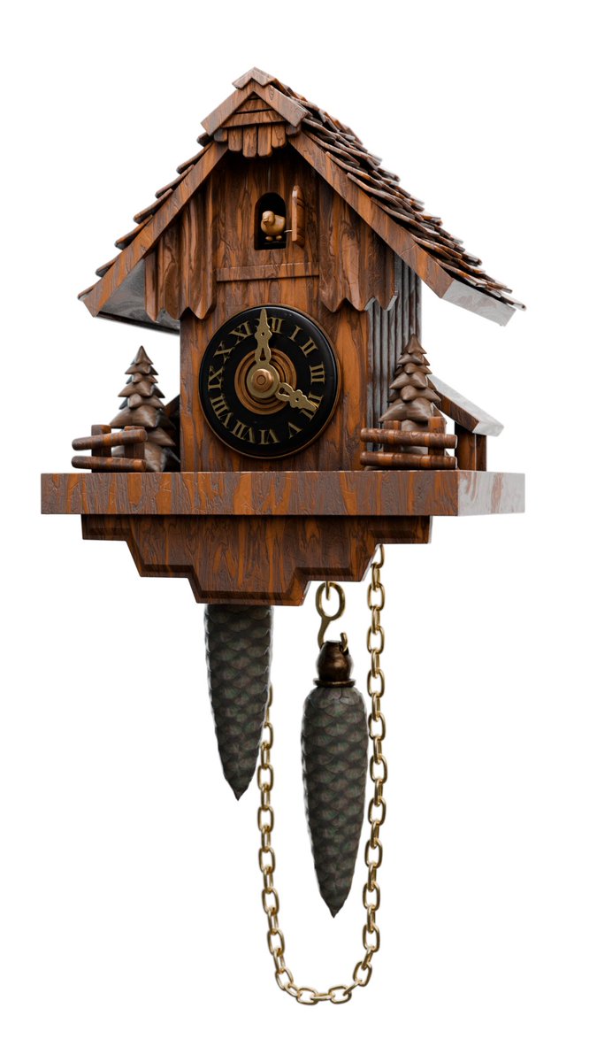 chrisgaleart's tweet photo. Some Cookoo Clock renders before bed💤#b3d #propmodeling https://t.co/3a4gVbB6U7