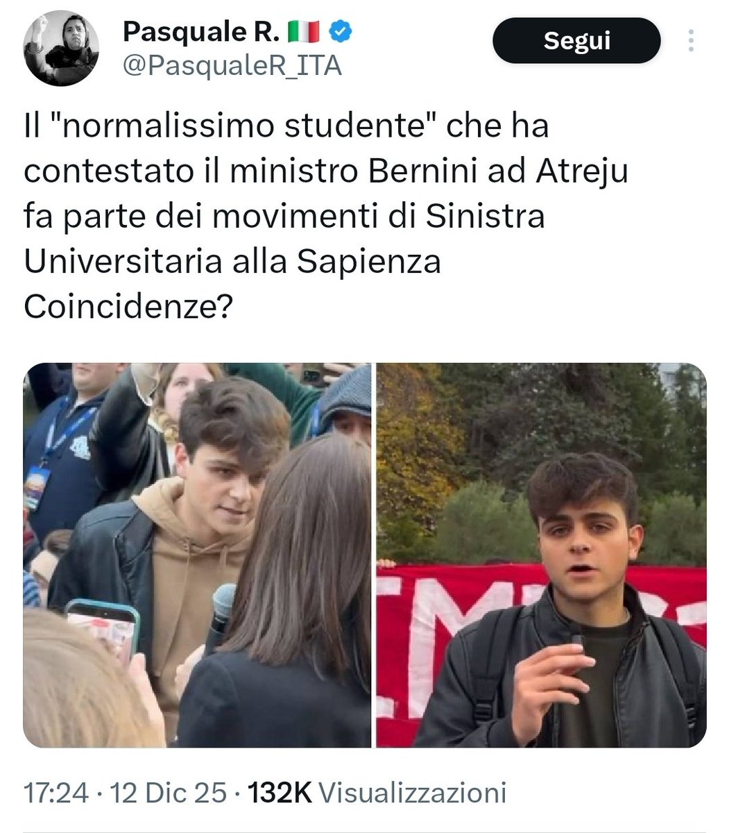 Di questi tempi sei normale solo se voti "loro". Altrimenti diventi anormale e le tue parole perdono peso...

...questo è il loro spazio di dibattito.

#Atreju #Meloni #lega #Bernini
