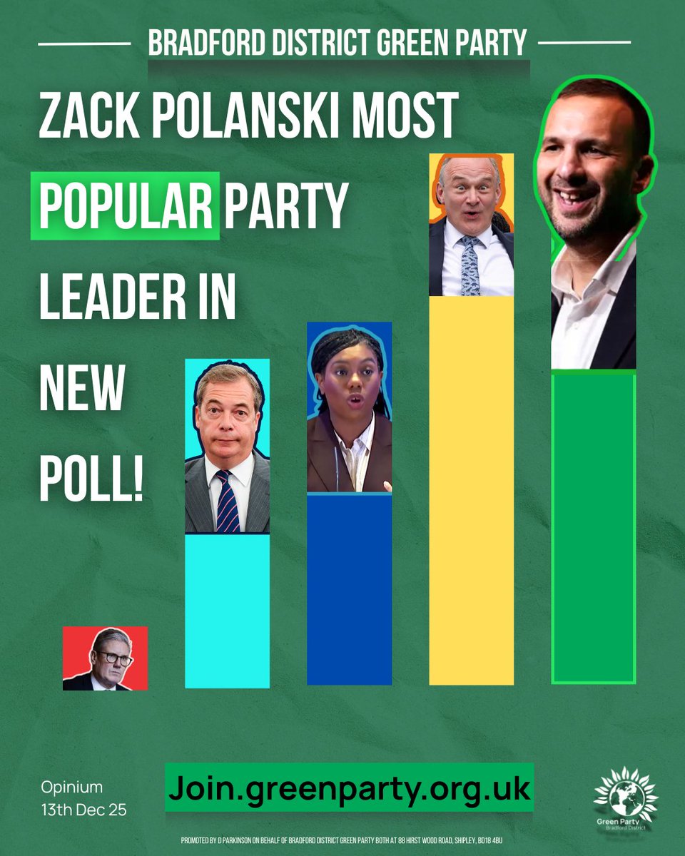 📊 Most popular party leader.

📈 Fastest-growing movement.

✅️ Be part of it: join.greenparty.org.uk