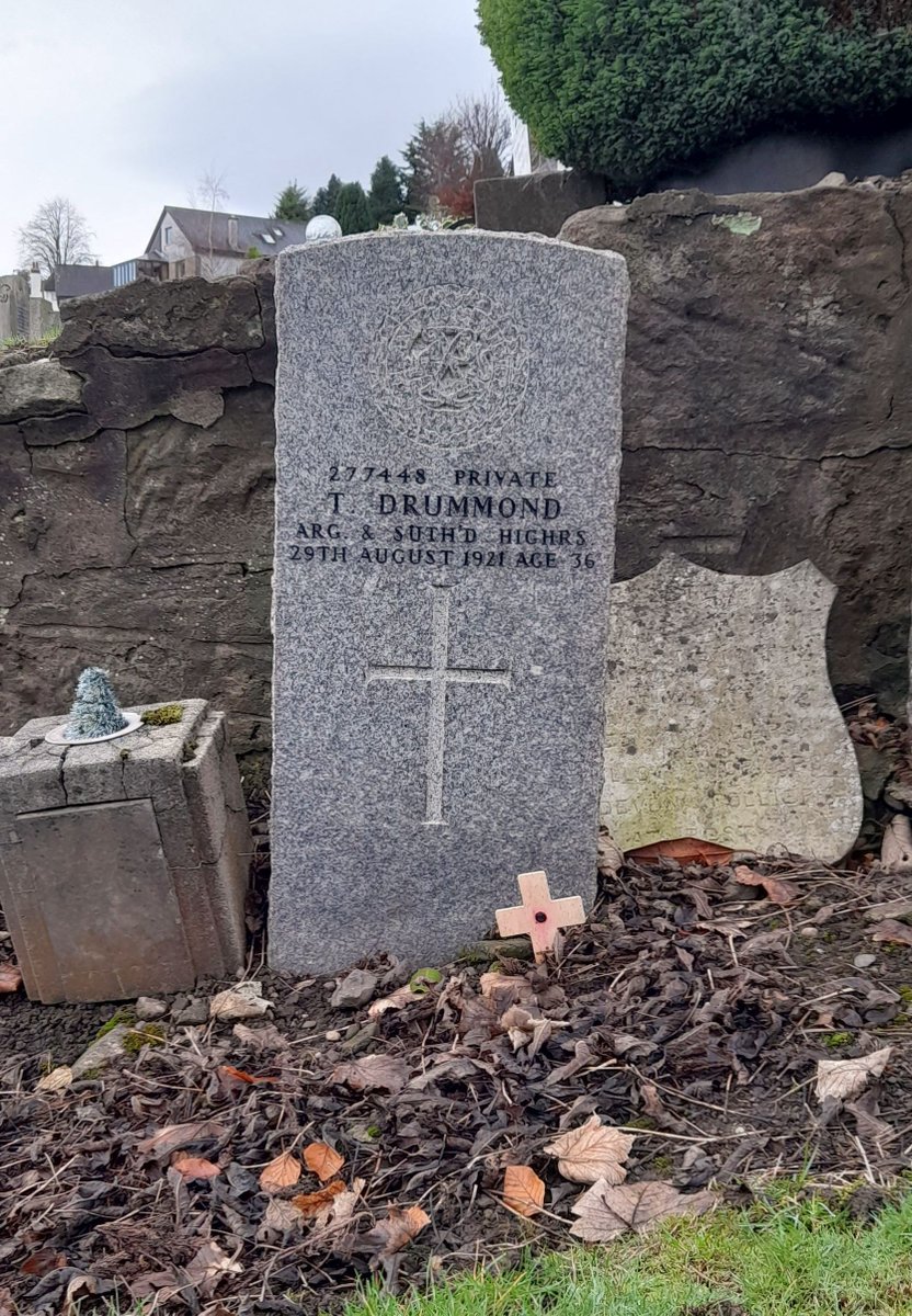 BrianWITGuy's tweet image. A new one for me in my research of my #EOHO
@CWGC casualties in the cemeteries I volunteer at. Private Thomas Drummond 277448 10th Bn Argyll and Sutherland Highlanders died on the lavatory Devonbank Colliery 29 Aug 1921 @ArgyllsMuseum #WW1