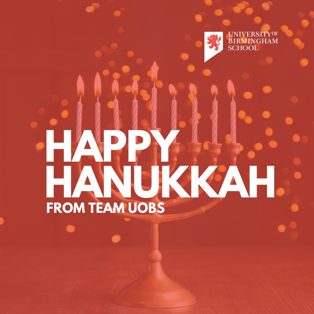 UoBSchool's tweet photo. Wishing you light, peace, and happiness this Hanukkah from Team UoBS. #HappyHanukkah 🕯️ https://t.co/WXwHu0rzld