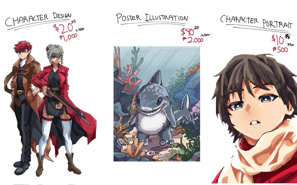 Hello I would like to kindly ask for help and share my commission sheet (or commission me yourself mweheheh) would like to start on projects but currently struggling financially, all support is much appreciated! 🙏🙏❤️‍🩹