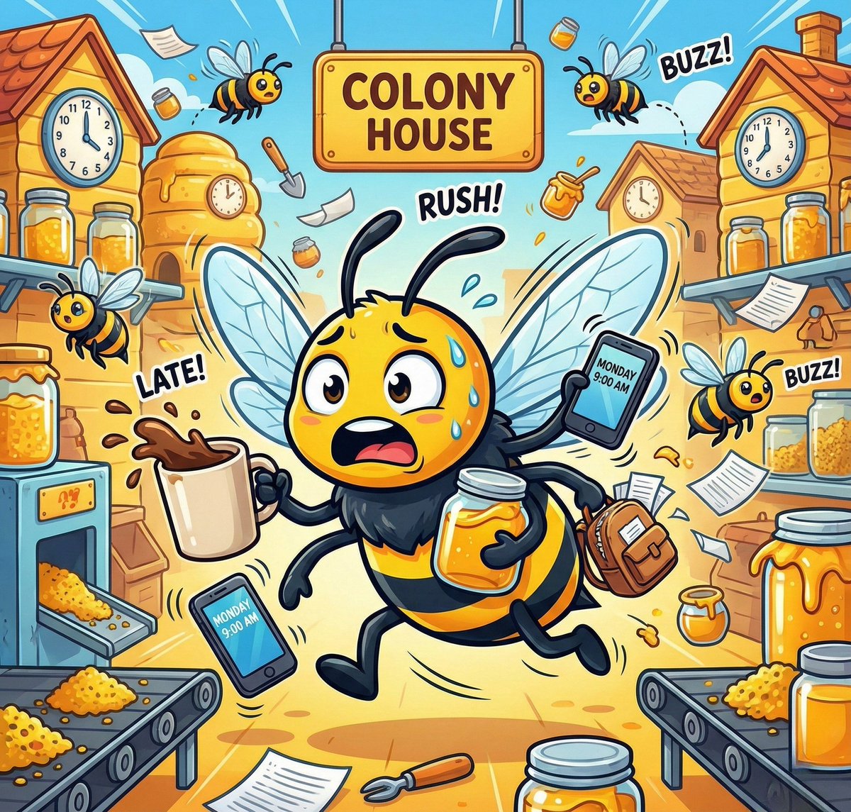 BecomeTheHive's tweet image. GM Hive! 🐝💥

Little bee woke up late, spilled the honey, forgot the alarm - but STILL showed up.

Who can relate? 😆