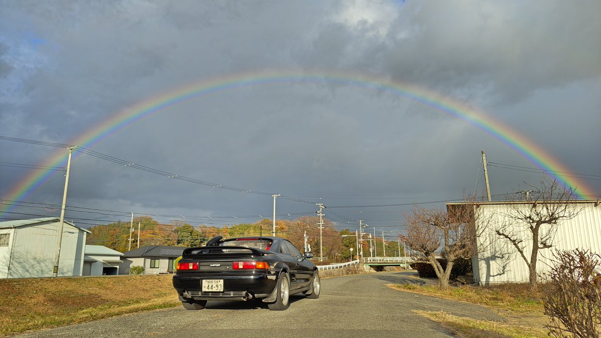 びっくりするくらい綺麗な虹に遭遇