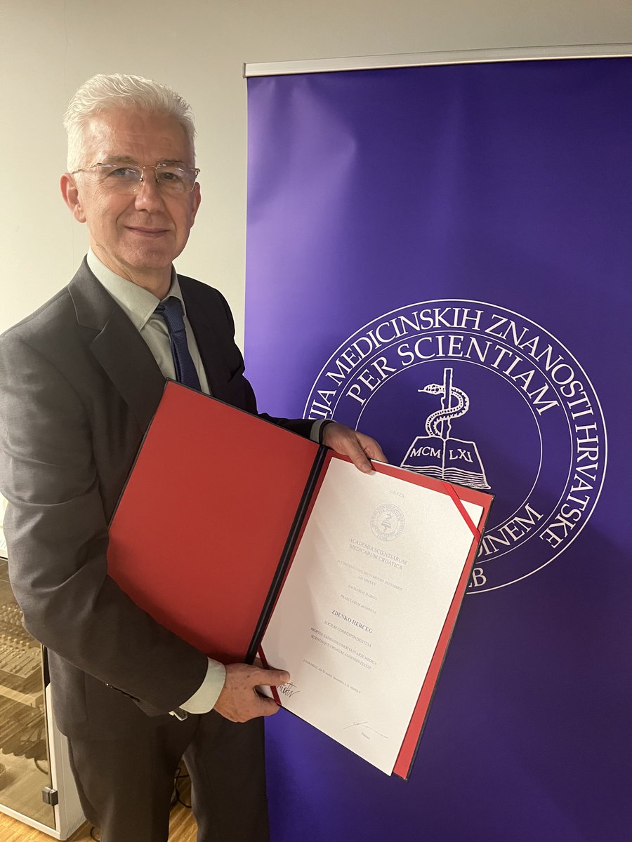 I'm deeply honored to be elected a Member of the Academy of Medical Sciences of Croatia 🇭🇷 and to lecture on epigenetic &amp; cancer in Zagreb. 🧬🎓
A deeply meaningful recognition - collective achievement shaped by mentors, Family, colleagues <a href="/IARCWHO/">IARC</a> 🙏
#Epigenetics #CancerResearch