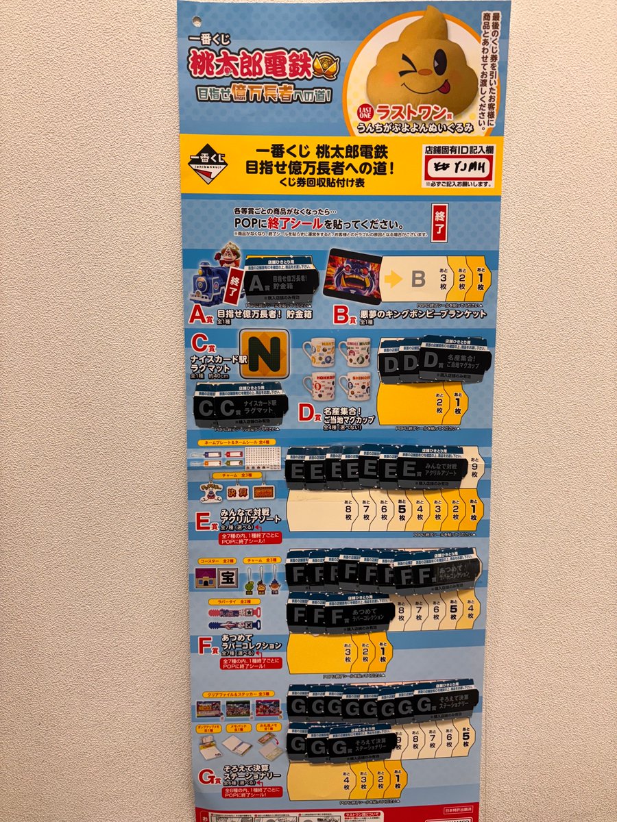 一番くじ 🎯 『#桃太郎電鉄 目指せ億万長者への道！』 好評発売中です