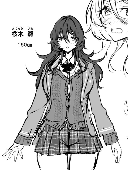 設定画(仮)で、可愛いお顔が描けたので いつか皆様の前にお目見えするであろうヒロインの雛ちゃん