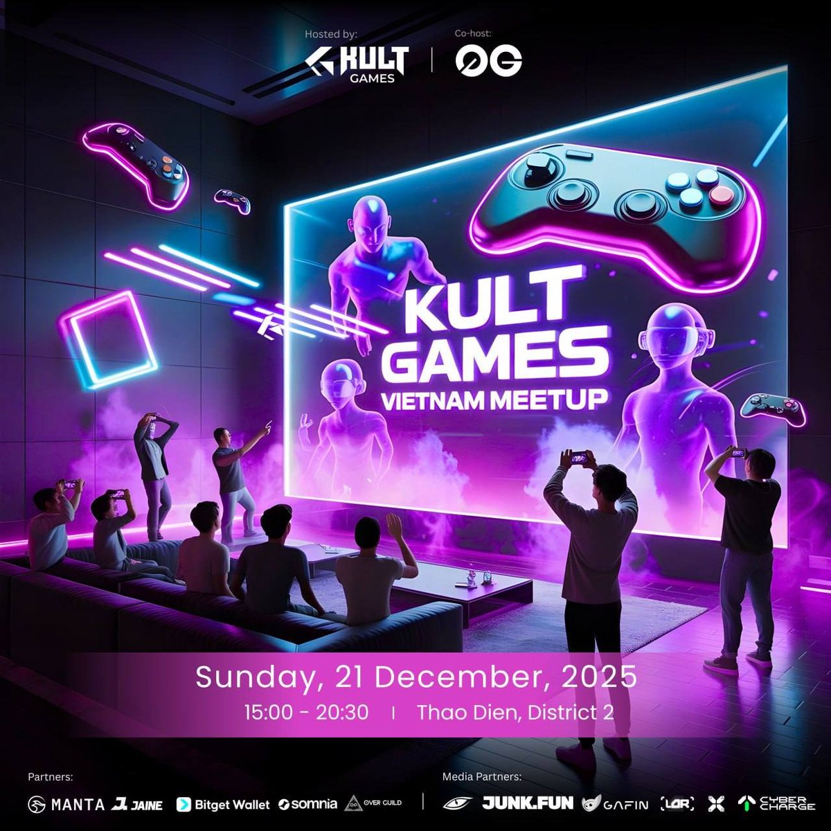 Over Guild is excited to partner with Kult Games to welcome their very first gaming meet-up in Vietnam 🇻🇳

Vietnamese Community Play Day, hosted by <a href="/_KultGames/">Kult Games</a> &amp; co-hosted by <a href="/0G_labs/">0G Labs (Home of Infinite AI)</a>, a high-energy browser gaming showdown packed with live tournaments, nonstop mini-challenges,