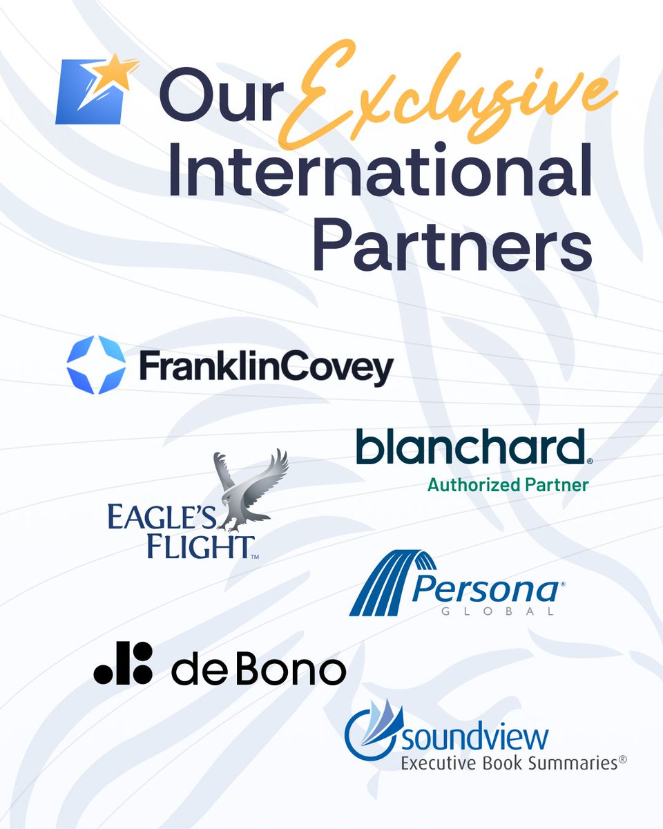 Starmanship's tweet photo. Proud to represent our exclusive portfolio of world class training and development partners who continue to shape leadership and organizational growth all over the world.
We remain committed to offering the latest workshops aligned with global practices that create real impact. https://t.co/77TPByWVhI