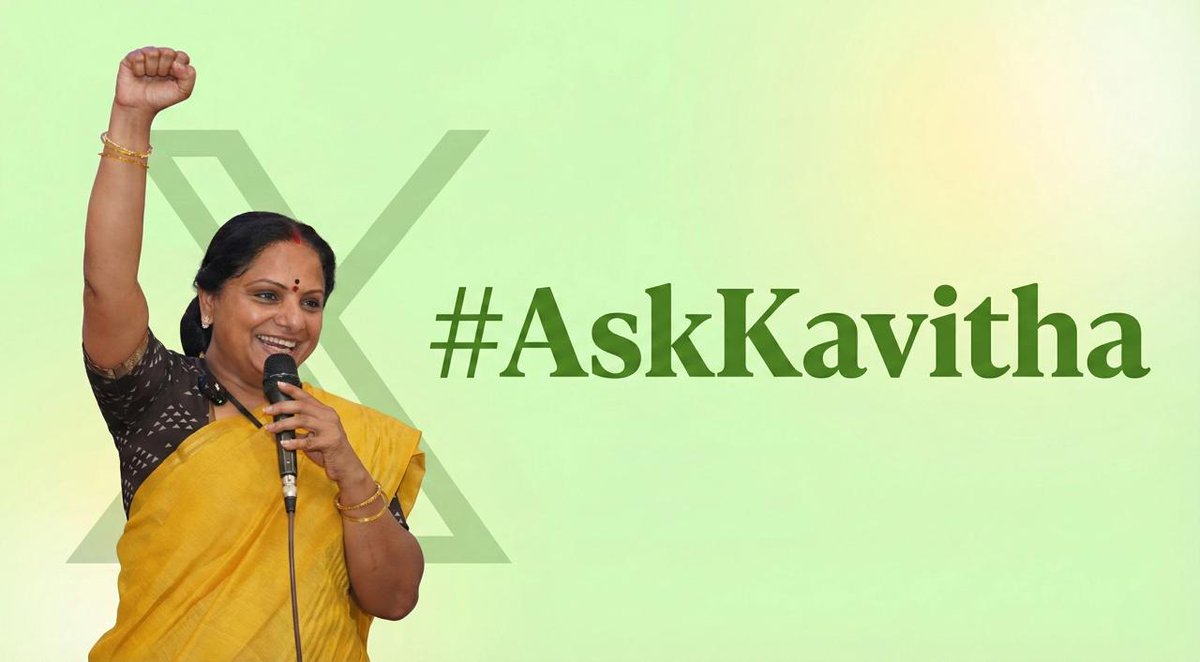 RaoKavitha's tweet photo. It’s time for #AskKavitha.

Share your questions and thoughts with #AskKavitha

Will answer them today at 4 PM on X https://t.co/ZQMKB7yQik
