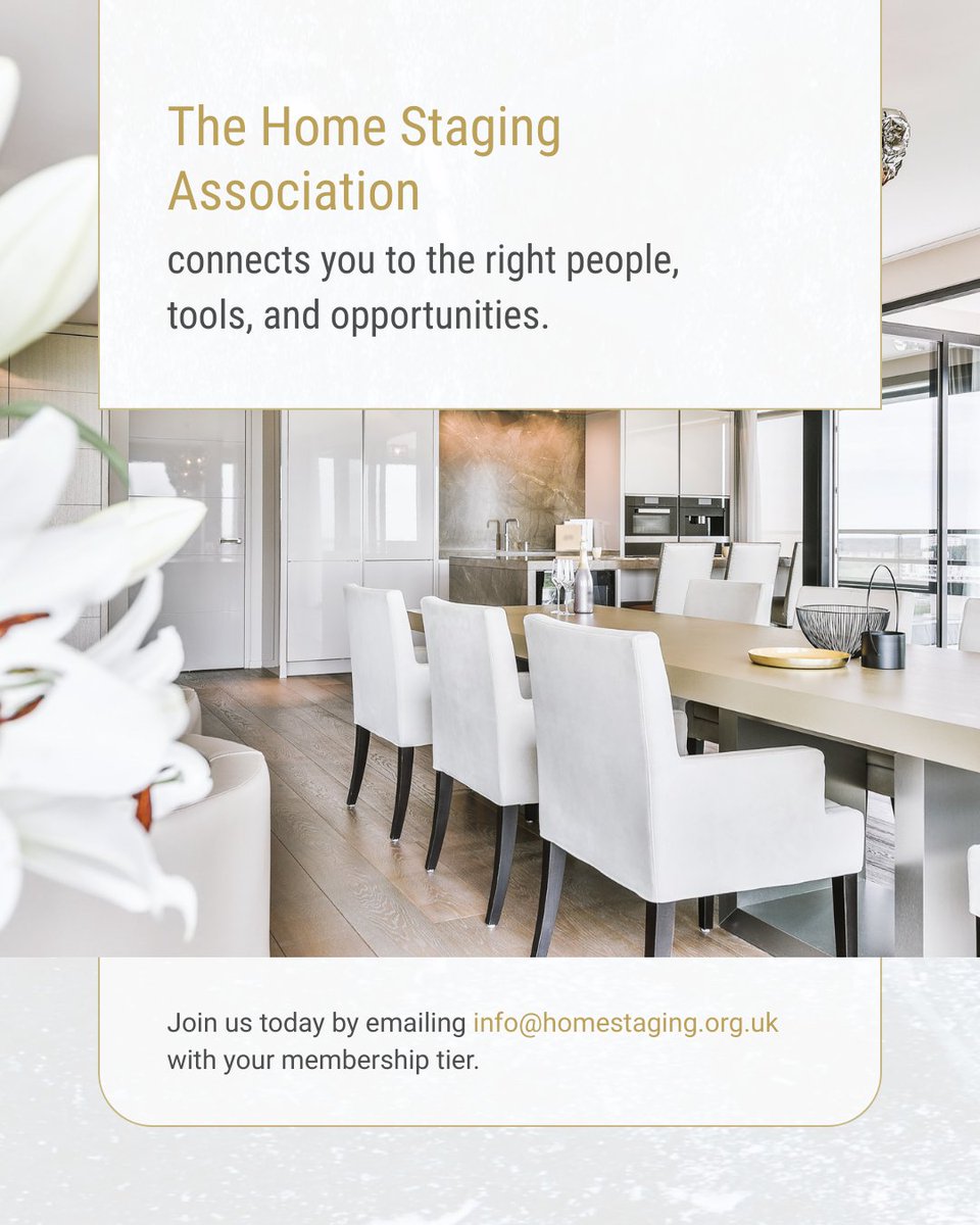 The world of Home Staging is evolving and being part of a professional community can make all the difference. 

📌Ready to join? Email info@homestaging.org.uk with your desired membership tier and get started today.

#hsa #hsauk #homestaging #homestagers #hsamember #hsacommunity