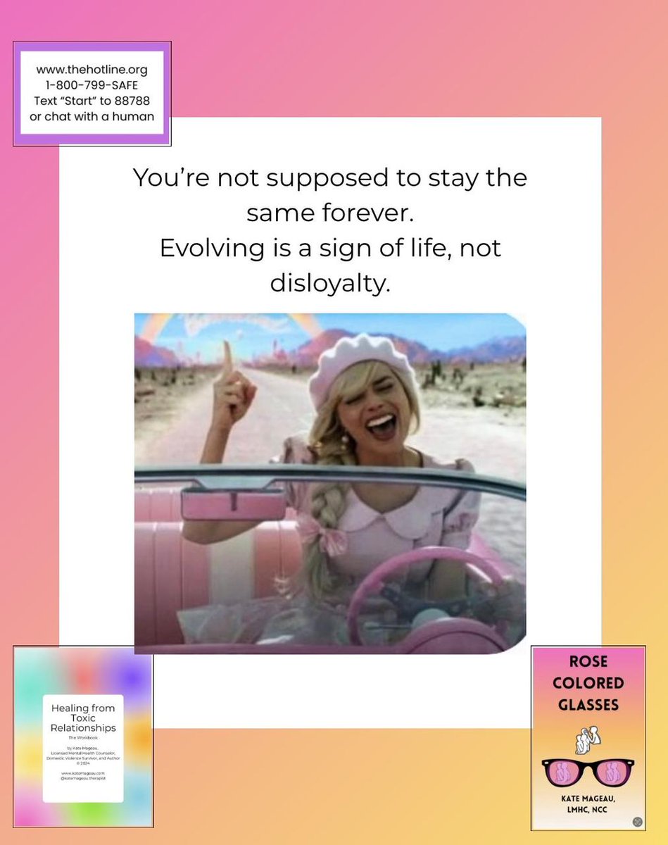 KateMageau's tweet photo. What might become possible if you let yourself grow and change your mind? Evolving is a sign of health, not betrayal. #saferelationship #toxicrelationship #relationshiptherapist #safehappyfree https://t.co/1D6WQo02Ta