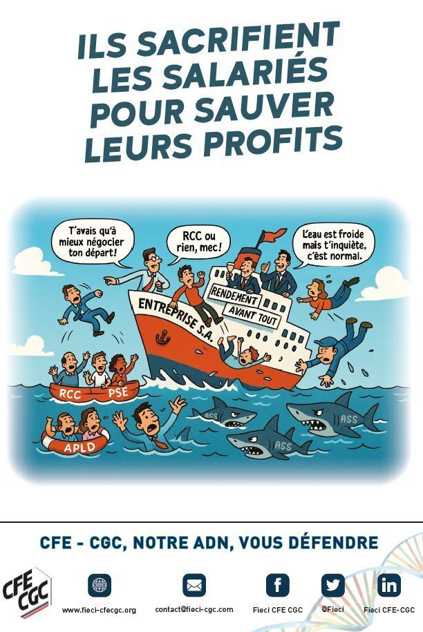 Ils sacrifient les #salariés pour sauver leurs #profits

#CFECGC notre ADN, vous défendre !