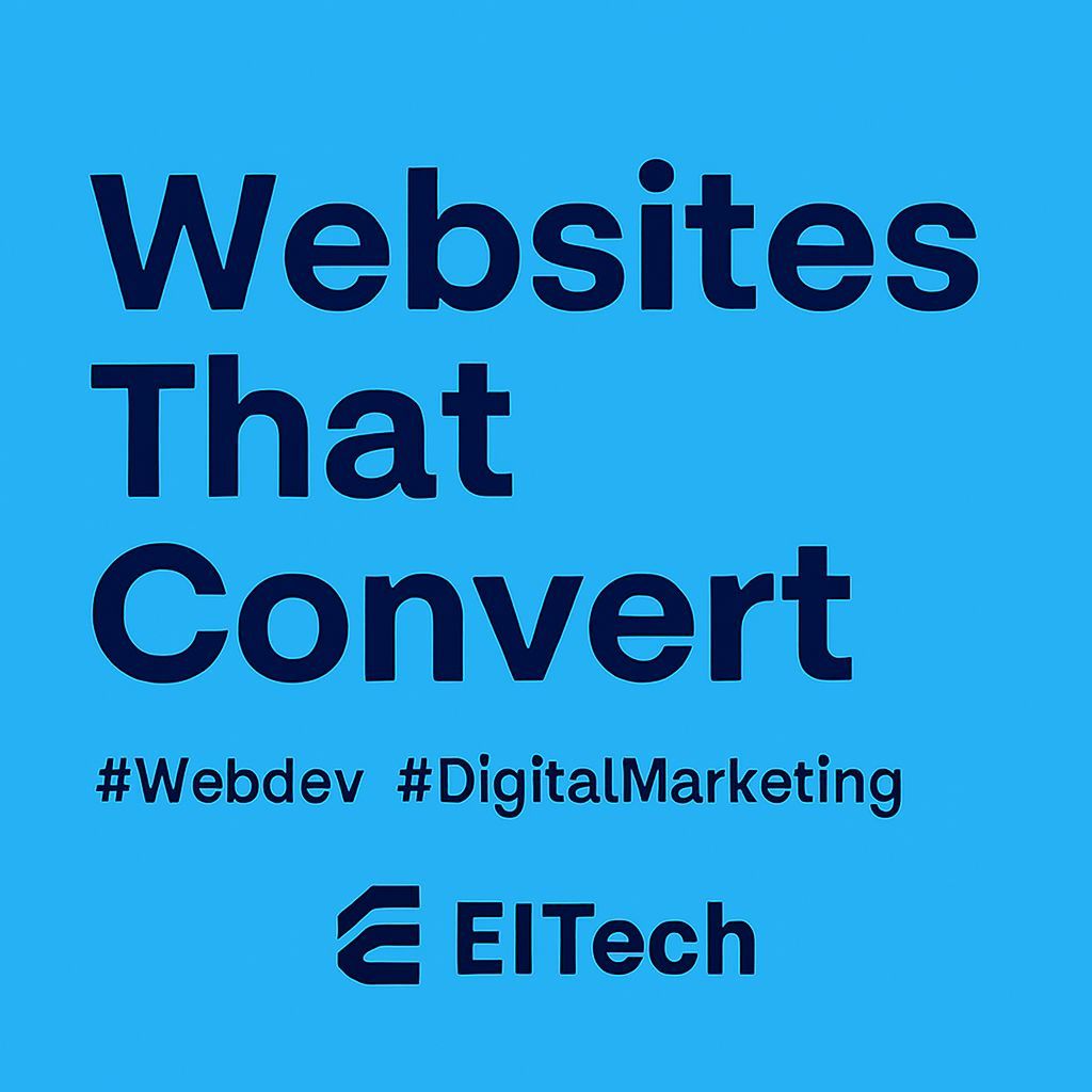 The_ElTech's tweet photo. Your site should do more than look good. ElTech builds & markets websites that convert.
👉 Contact us today!
#ElTech
#WebDev
#DigitalMarketing https://t.co/0RRTZR18EB