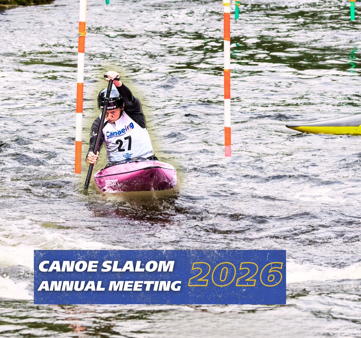 CanoeingIreland's tweet photo. 📢 Canoe Slalom Annual Meeting
📆 10 January 2026. 5:00pm
Held in person at Sport HQ, Blanchardstown and online. All registered Canoeing Ireland members may attend and vote.
Motions &amp; nominations close 28 Dec: Slalomsecretary@canoe.ie. Registration link -
https://t.co/fsIlutqXYE https://t.co/ZYETo7DeWL
