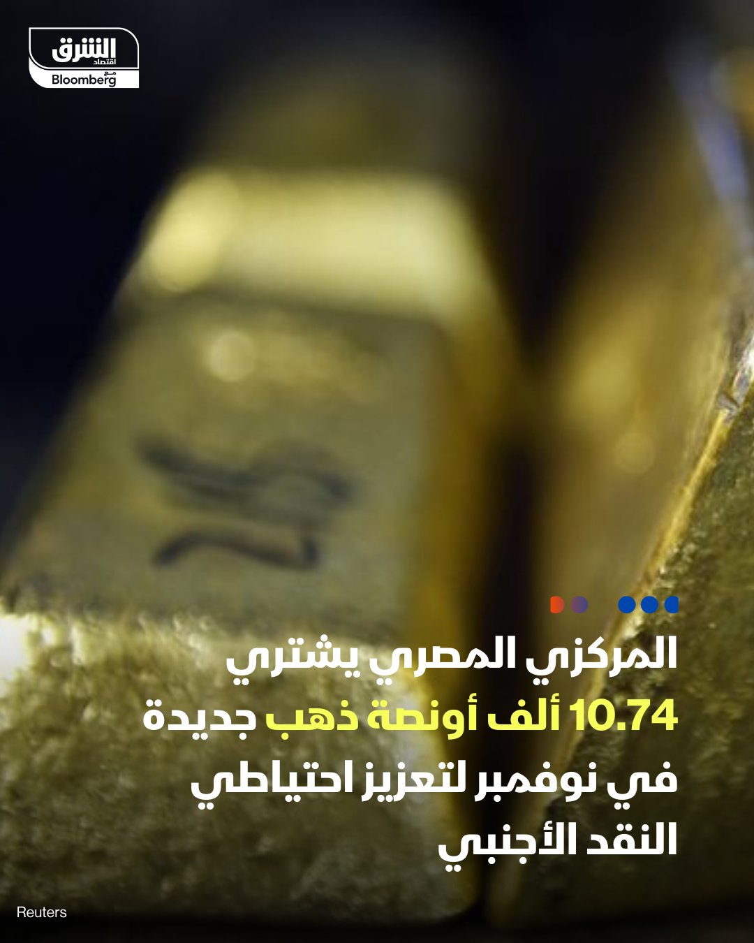 البنك المركزي المصري اشترى نحو 10.74 ألف أونصة ذهب جديدة لتعزيز رصيد أحتياطي النقد الأجنبي من الذهب خلال شهر نوفمبر الماضي، بحسب بيانات منشورة على موقع المركزي. ارتفع العدد برصيد البنك المركزي المصري إلى نحو 4.153 مليون أونصة مقارنة بنحو 4.142 مليون أونصة في أكتوبر الماضي. خلال أول 11 شهرا من 2025 اشترى المركزي 57.27 ألف أونصة ذهب جديدة. ارتفاع قيمة رصيد الذهب حمى احتياطيات النقد الأجنبية لمصر من التراجع للشهر الرابع على التوالي في نوفمبر، وفق بيانات البنك المركزي المصري 