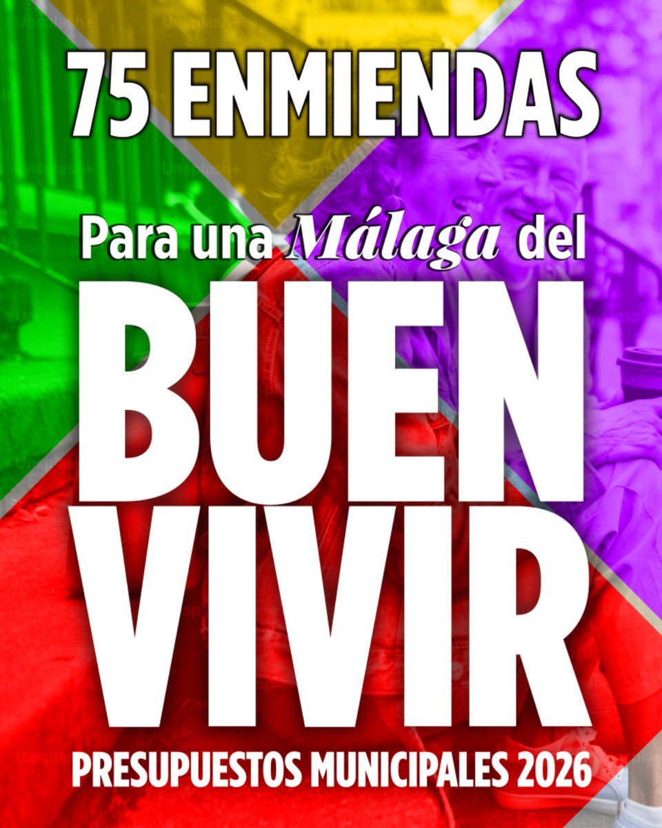 💜 75 Enmiendas para una Málaga del Buen Vivir 
Presupuestos 2026

Más barrios, más vivienda, más verde y más derechos.
Estas son nuestras propuestas a los presupuestos municipales:
🧵Abrimos hilo 👇🏻