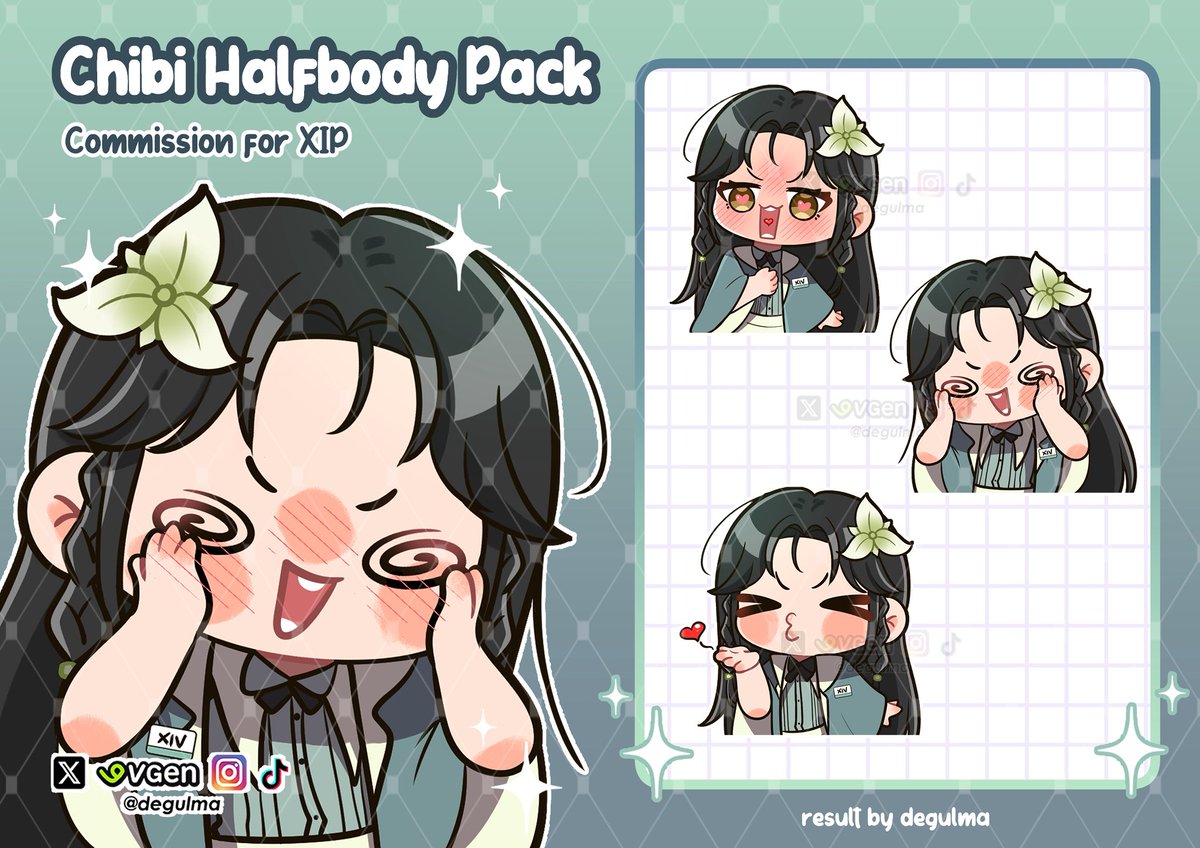 Chibi Halfbody Commission Result for <a href="/ventiidei/">ven.</a> 🥨 Thankyou so much once again 

☘️ Order link below ⬇️ 

[ 💖 &amp; 🔃 are really appreciated] 

#chibi #VGenComm #GenshinImpact #oc  #ArtistOnTwitter