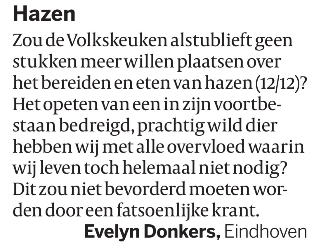 Eens met Evelyn Donkers <a href="/volkskrant/">de Volkskrant</a>