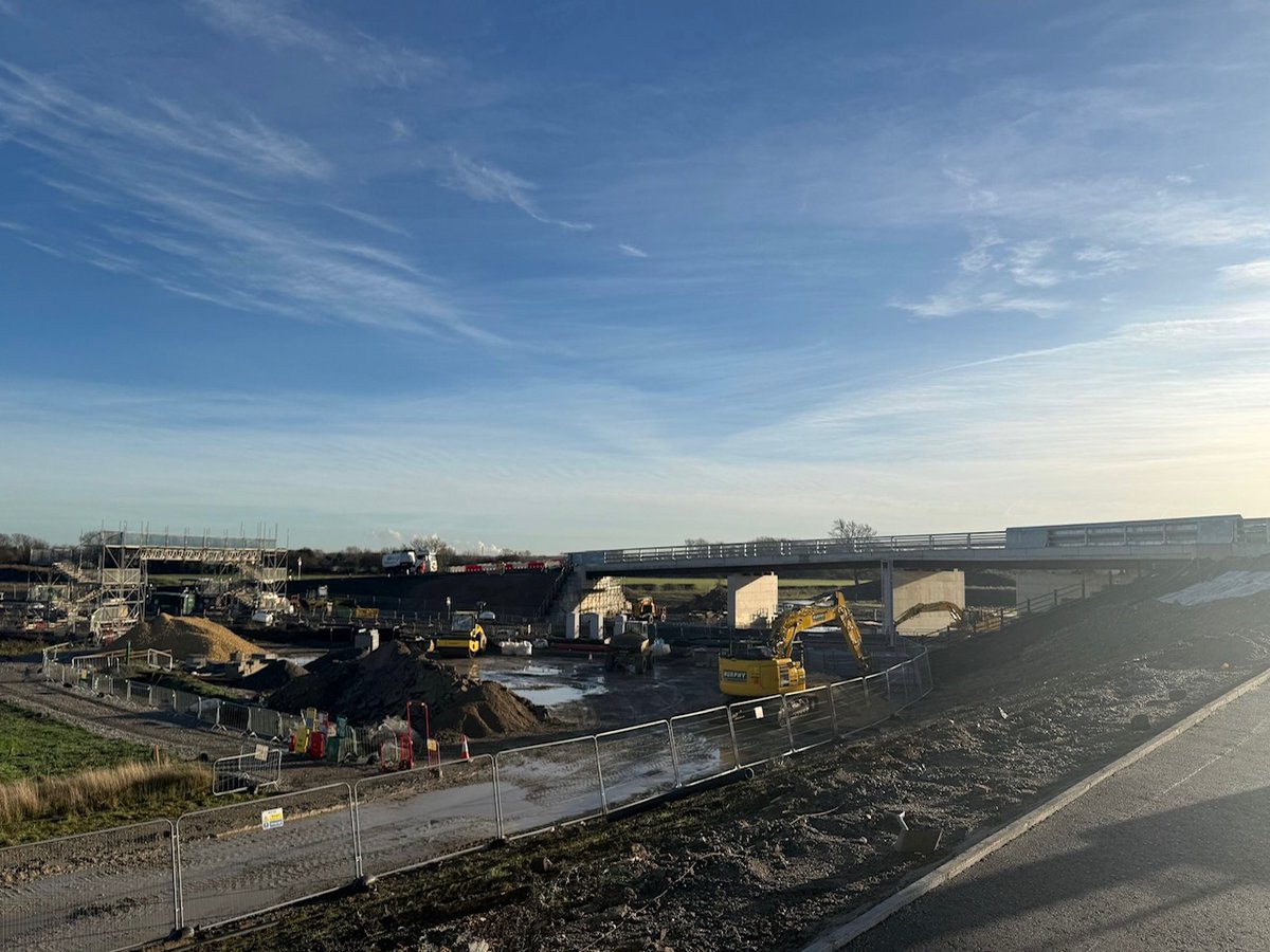 RJC are proud to have been part of a major Highways Scheme in North Yorkshire. This new bridge will relive traffic &amp; act as a bypass and our road sweepers have been keeping the entrance clean throughout the year &amp; now working with the surfacing team getting the bridge open.