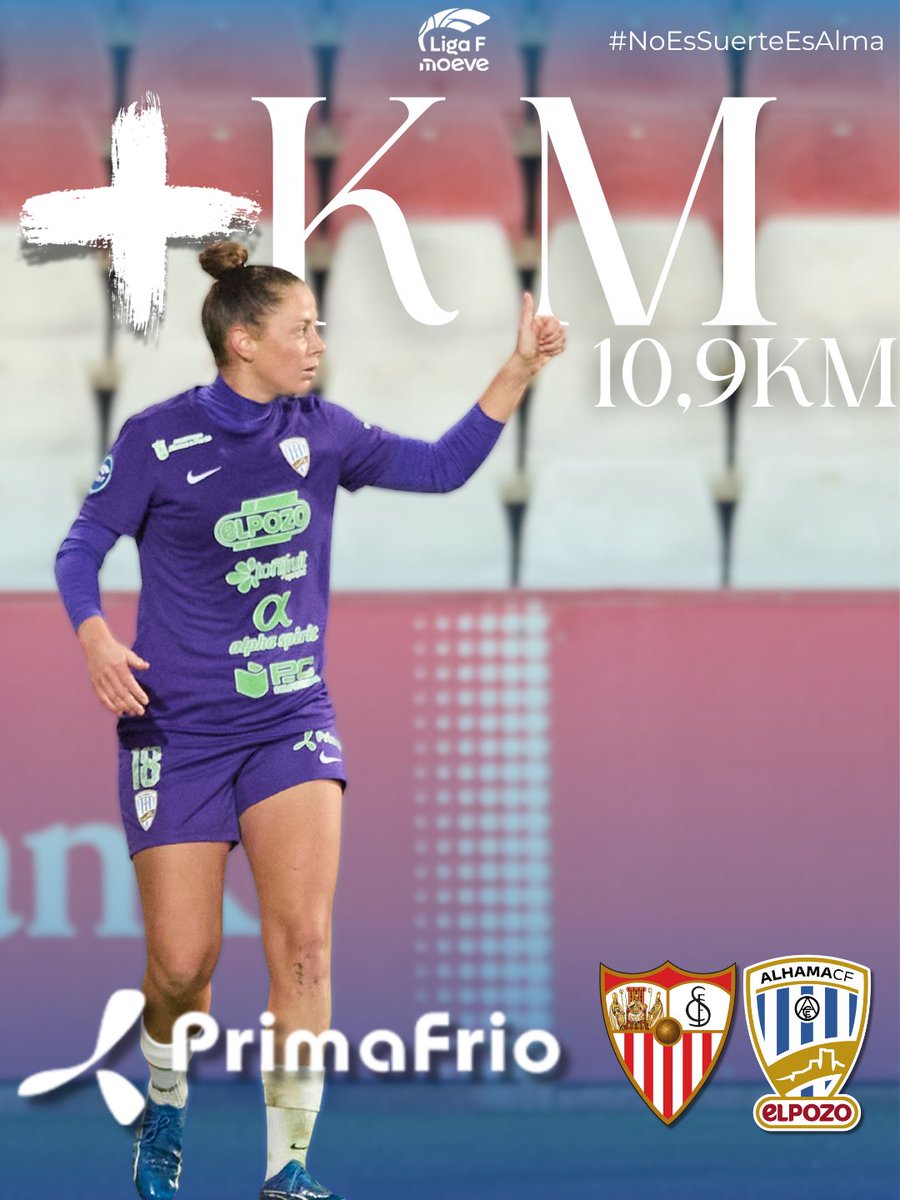 𝗝𝗨𝗚𝗔𝗗𝗢𝗥𝗔 𝙏𝙊𝘿𝙊𝙏𝙀𝙍𝙍𝙀𝙉𝙊 🏃‍♀️

𝑬𝑵𝑪𝑨𝑹𝑵𝑰 es nuestra jugadora <a href="/PrimafrioSL/">Primafrio</a> 🆚 Sevilla con más kilómetros.

¡𝗘𝗡𝗛𝗢𝗥𝗔𝗕𝗨𝗘𝗡𝗔, Encarni!

#NoEsSuerteEsAlma