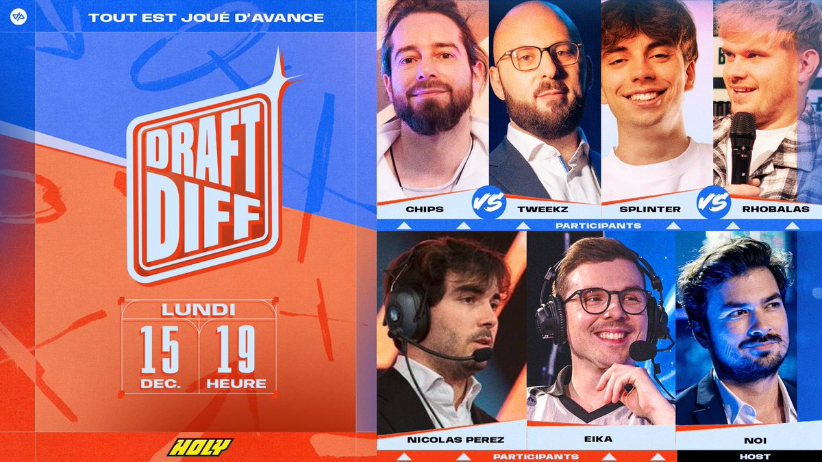 Calendr_App's tweet photo. 15/12 ➡️DEMANDEZ LE PROGRAMME 🍿
🔝#ZackNani 🔝#OTPLol 🔝#Zerator 🔝#Colors 🔝#Winamax 🔝#LCP ✨ RT = SOUTIEN 🙏❤️
1️⃣06h30▶️Diriger une équipe e-sport : décisions, pression et équilibre
✅Fabien Devide, dirigeant et cofondateur de Team Vitality, raconte son parcours à la tête d’une structure devenue majeure dans l’e-sport. Il explique comment se gèrent la croissance rapide, la pression des résultats et les responsabilités quotidiennes d’un dirigeant très exposé.
👉https://t.co/Ix0Cv2duaz
2️⃣10h00▶️Live gaming avec @Anae_fr 🎮
✅Anae lance une session en direct sur Dispatch.
Elle progresse dans le jeu, explique ses choix et répond aux messages du chat au fil de la partie.
👉https://t.co/oXeNucjyIl
3️⃣12h00▶️Zack en Roue Libre – Parcours vers la F1
✅Isack Hadjar, pilote du programme Red Bull, est invité par @Zack_Nani. Il revient sur son parcours, son arrivée dans l’univers de la F1 et les exigences d’un sport où chaque détail compte.
👉https://t.co/LbRRzsExyz
4️⃣12h30▶️Live gaming avec @EllanaTv 🚿
✅Ellana continue son aventure sur PowerWash Simulator 2. Un live posé, centré sur la progression dans le jeu, avec des échanges réguliers avec les spectateurs.
👉https://t.co/3NYCe5X6pD
5️⃣15h00▶️Mandale – Décryptage MMA & UFC 🥊
✅Mandale revient sur l’actualité récente du MMA et de l’UFC avec @WinamaxSport . Les combats marquants, les performances des combattants et les enjeux à venir sont analysés et discutés.
👉https://t.co/bPKmPkBVZ1
6️⃣17h00▶️Live gaming avec @Pressea_ 🎮
✅Pressea joue à Tunic. Le live suit sa progression, entre exploration, combats et résolution d’énigmes.
👉https://t.co/CNb8uDcp3z
7️⃣18h00▶️Best of @ZeratoR – Épisode 473 🎥
✅Nouvelle compilation issue des streams récents de ZeratoR. Une sélection de séquences choisies pour revenir sur les moments diffusés ces derniers jours.
👉https://t.co/yDGtrLvAQy
8️⃣18h00▶️Rawayana – A COLORS SHOW 🎶
✅Le groupe vénézuélien Rawayana se produit sur la scène @colorsxstudios . Une performance live mêlant funk et influences latines, dans le format épuré propre à COLORS.
👉https://t.co/FNIYjy0lSk
9️⃣18h00▶️Lundi > c’est politique 🏛️
✅Cyrielle Chatelain, présidente des députés écologistes et socialistes, est l’invitée de l’émission @LCP . L’entretien porte sur le budget, les débats en cours à l’Assemblée et la position des écologistes.
👉https://t.co/u5JON8moxQ
🔟19h00▶️DRAFT DIFF – Comprendre la draft sur @OTP_LoL 🧠
✅DRAFT DIFF est un format consacré à la phase de draft sur League of Legends. Les participants confrontent calmement leurs choix de champions avant d’en observer les conséquences en jeu.
👉https://t.co/tkGtHVYgKV
1️⃣1️⃣20h00▶️Runeterra – Partie 2 🃏
✅Nouvelle session de Runeterra avec
@OdemianHS, @aayley, @AllaisLouise et @diabalzane. La partie s’articule autour des choix de decks, des décisions prises en cours de jeu et des échanges entre joueurs.
👉https://t.co/7ZxfuGZKRL
Et pour demain, quels EVENTS ?
DIS-NOUS EN COMMENTAIRE
ABONNE TOI POUR RIEN RATER🧞♀️🧠 🧞♂️
DM pour figurer dans nos prochaines éditions...📪.
Personne n'aime autant les créateurs que nous ! ❤️
🧞♀️🧞🧞♂️
Ensemble on va faire le meilleur programme
🗓️🙏🏻✨