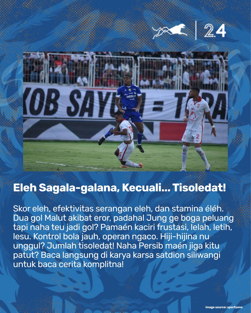 MALUT BIKIN KALUT! 🤯

Éléh sagala-galana, ti skor nepi ka stamina.

Naha lini tengah Persib lapur kieu?

Baca ceritana: karyakarsa.com/stdsiliwangi/m…
