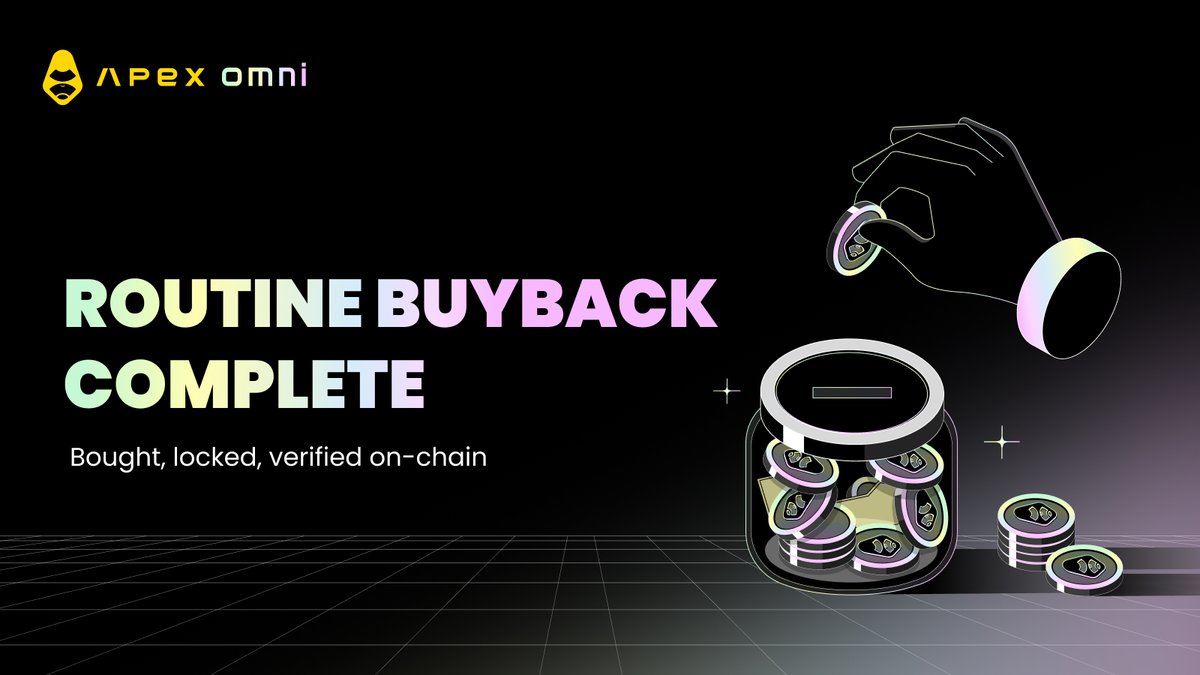 OfficialApeXdex's tweet image. Another routine buyback executed 🦍💰

$550K bought and locked.

Here's how it broke down:
💰 $550,000 USDT deployed
🪙 1,018,518 $APEX off the market
🔒 $8.25M USDT still in reserves

Everything goes to the Gorilla Bid Fund address, locked for 3 years.

Verify on-chain:
🔸…