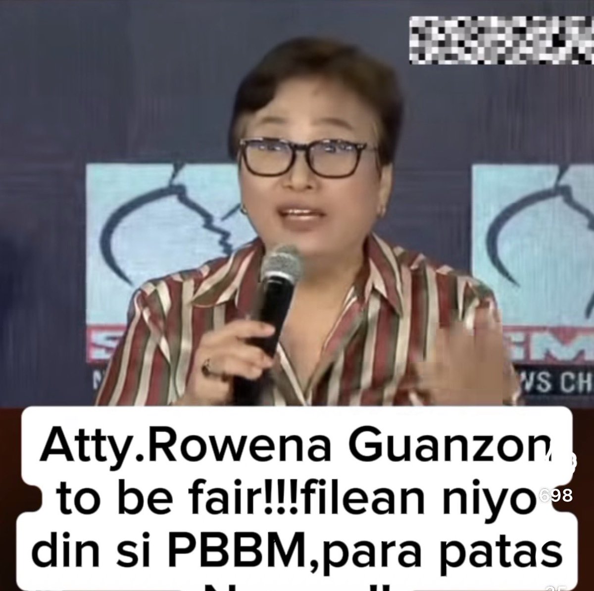 ❌ Rowena Guanzon: “You can file (against VP Sara). File-an nyo din si BBM, to be fair.”

✅ Cielo Magno: “Andami-daming magagaling na abugado ang mga DDS. Bakit hindi sila mag file?”

———

Bakit pinklawan or sina Cielo Magno ang gusto mo mag file ng impeachment case against BBM?
