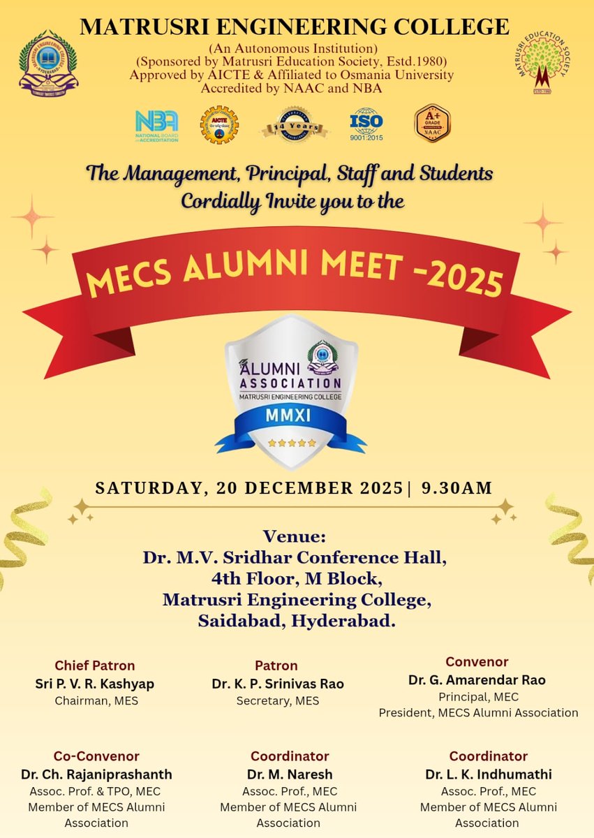 MatrusriEC's tweet photo. MECS ALUMNI MEET -2025 https://t.co/hp8UGkkje2
