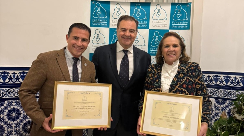 La #FundaciónPersán ha sido reconocida por la <a href="/fundgotadeleche/">Gota de Leche</a> por su apoyo a la labor social que realizan. Nuestra presidenta, Concha Yoldi, ha sido la encargada de recoger el galardón en un acto en el que también se homenajeó al <a href="/ICOESevilla/">Colegio de Enfermería de Sevilla</a>.

Noticia: fundacionpersan.org/gota-leche-rec…