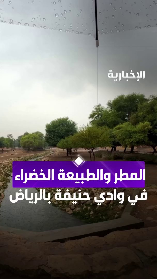 الأمطار والطبيعة تزين وادي حنيفة في الرياض. عبر مراسل الإخبارية عبدالرحمن الأحمدي 