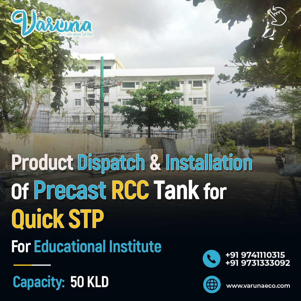 Varunaeco's tweet image. Varuna Project Update:
A 50 KLD Quick STP successfully delivered for an educational institute.
Compact. Efficient. Campus-ready. 💧🎓
Clean water. Smarter institutions. 
.
.
.
#ProjectUpdate #QuickSTP #SustainableCampuses #EducationalInstitute #WaterReuse  #SmartWaterSolutions