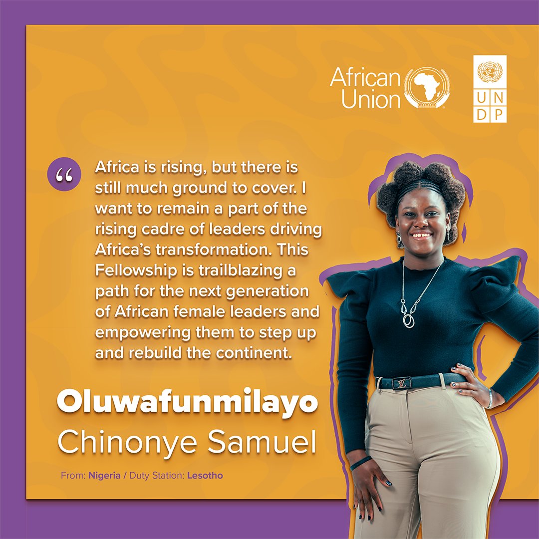 Introducing #AMANI, the 3rd edition of the #AfYWL storybook.

Read among the inspiring stories the feature on Oluwafunmilayo Samuel, highlighting the next generation of African female leaders.

Read the storybook 👉🏾
 go.undp.org/AMANI
#AfricanWomenLead