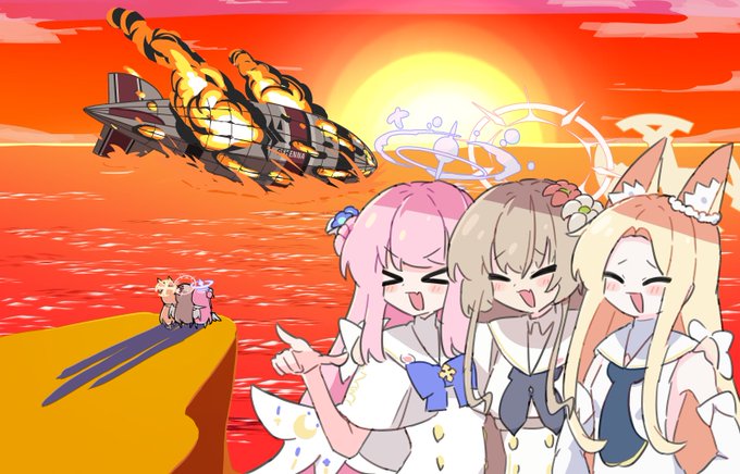 聖園ミカ(ブルアカ) ,桐藤ナギサ(ブルアカ) ,百合園セイア(ブルアカ