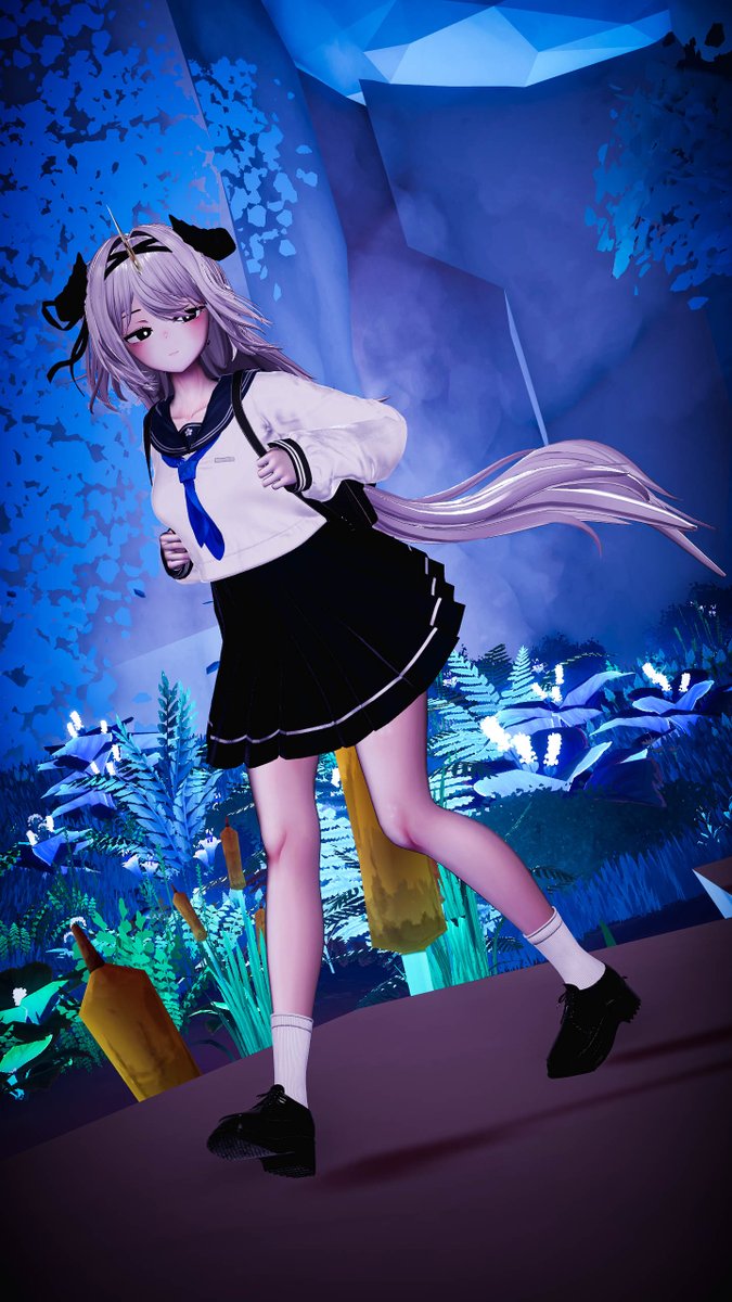 '' A Girl’s Journey Through the Indigo Woods '' 💙
#CHOCOLATERICE_vrc #Sio_3D