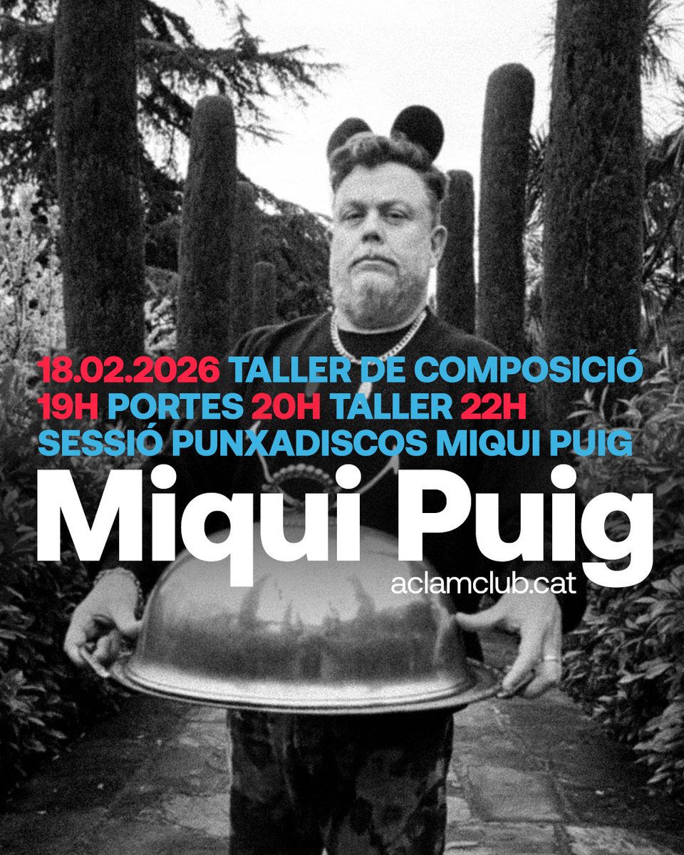 MiquiPuig's tweet photo. Os apetece hablar de como hacer canciones?
Taller de composición con Miqui Puig en Aclam Club
Casi podría ser un regalo navideño.

@buenritmo https://t.co/86lXJ7TE22