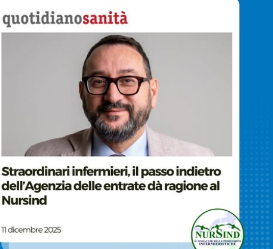 La battaglia di <a href="/OfficialNursind/">Nursind Official</a> che porta al passo indietro dell'Agenzia delle Entrate e così alla fine della querelle sugli #straordinari degli #infermieri. I dettagli nell'intervento a firma del segretario nazionale del sindacato Bottega, su <a href="/QSanit/">Quotidiano Sanità</a>: shorturl.at/ft2VK