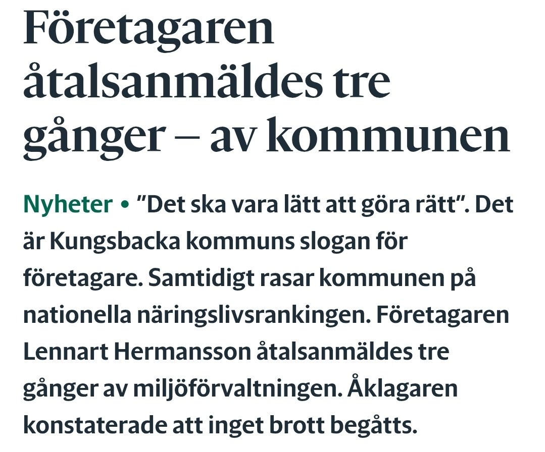 ArturHulu's tweet photo. Kungsbacka kommun har tre gånger polisanmält företaget Lillevrå såg.
Samtliga ärenden har lagts ned av åklagare med motiveringen att inget brott begåtts.
Det väcker frågor om rättssäkerhet och proportionalitet. https://t.co/jWVR3GeZae