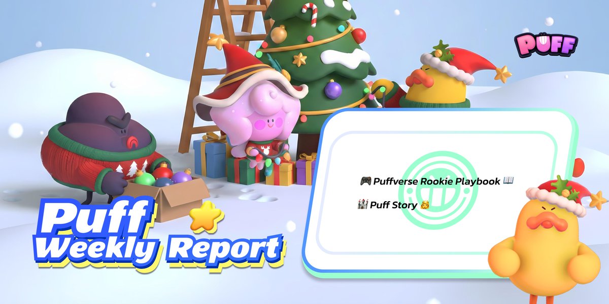 Puffverse's tweet photo. #Puffverse Weekly Report is ON 🐚

Immerse in excitement &amp; relive the adventure via
📖 The magical journey w/ #PuffStory
📚 Puffverse Rookie Playbook
👕 Annual wardrobe review
🎄 #Christmas2025-driven #UGC creations
💡 Offseason exploration tips
 ⛳️ ...

Enjoy the season spirit!! https://t.co/yVbNxYZcLV