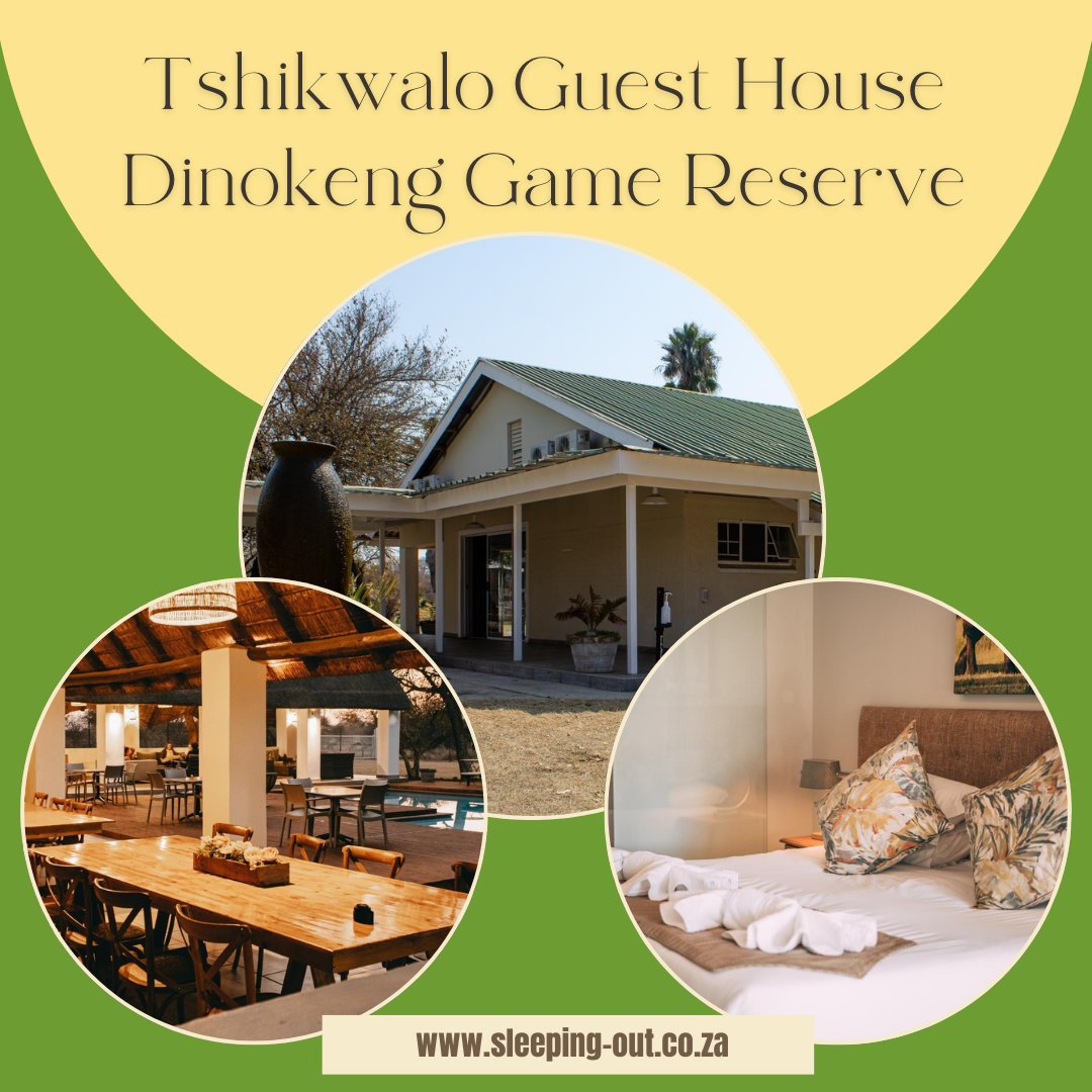 SleepingOUT_SA's tweet photo. Inside the Dinokeng Game Reserve, Tshikwalo Guest House offers Big 5 accommodation just 30 min from Pretoria. A 10-room villa with self-catering, BB or DBB options, plus guided game activities.

https://t.co/ZaBh0LrK6M

#SleepingOUT #TshikwaloGuestHouse #DinokengGameReserve https://t.co/YIyl8Z28yu