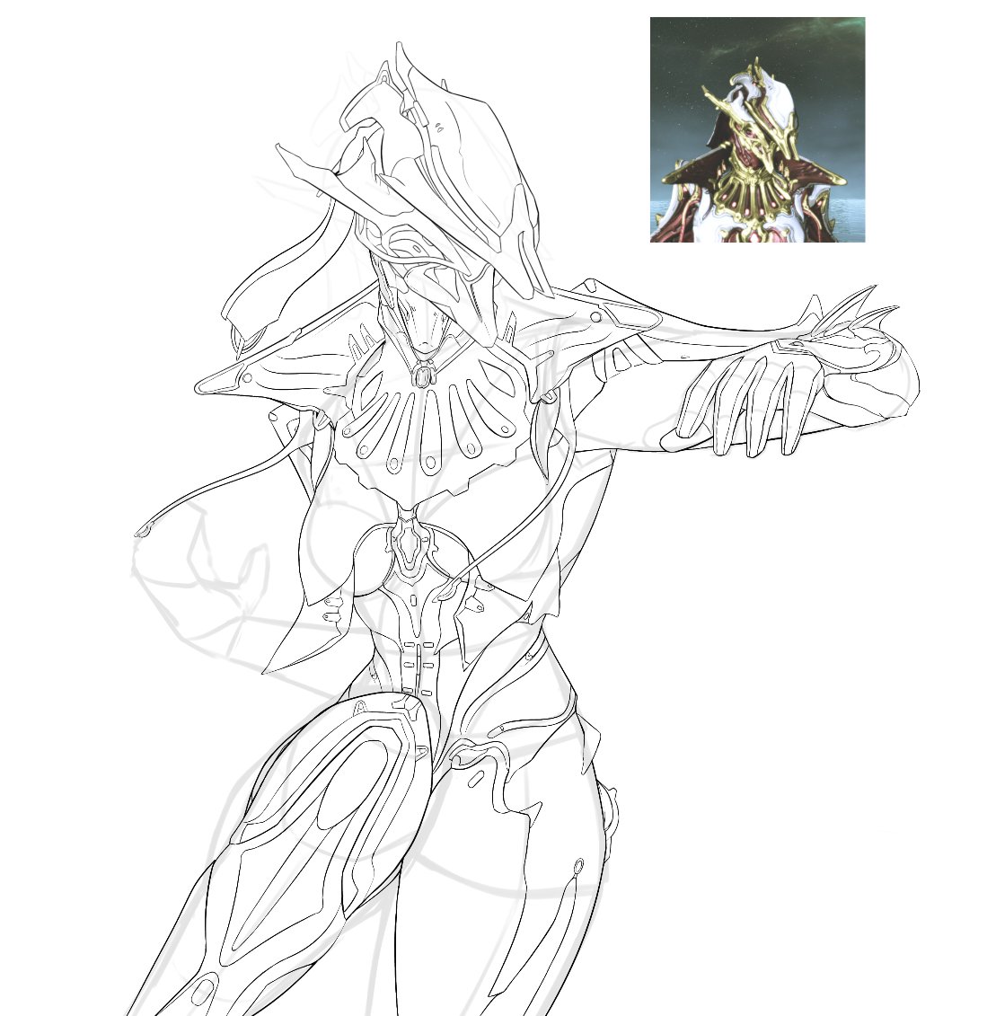 RIP to this Garuda Prime art that I dropped after I lost interest in Warframe.