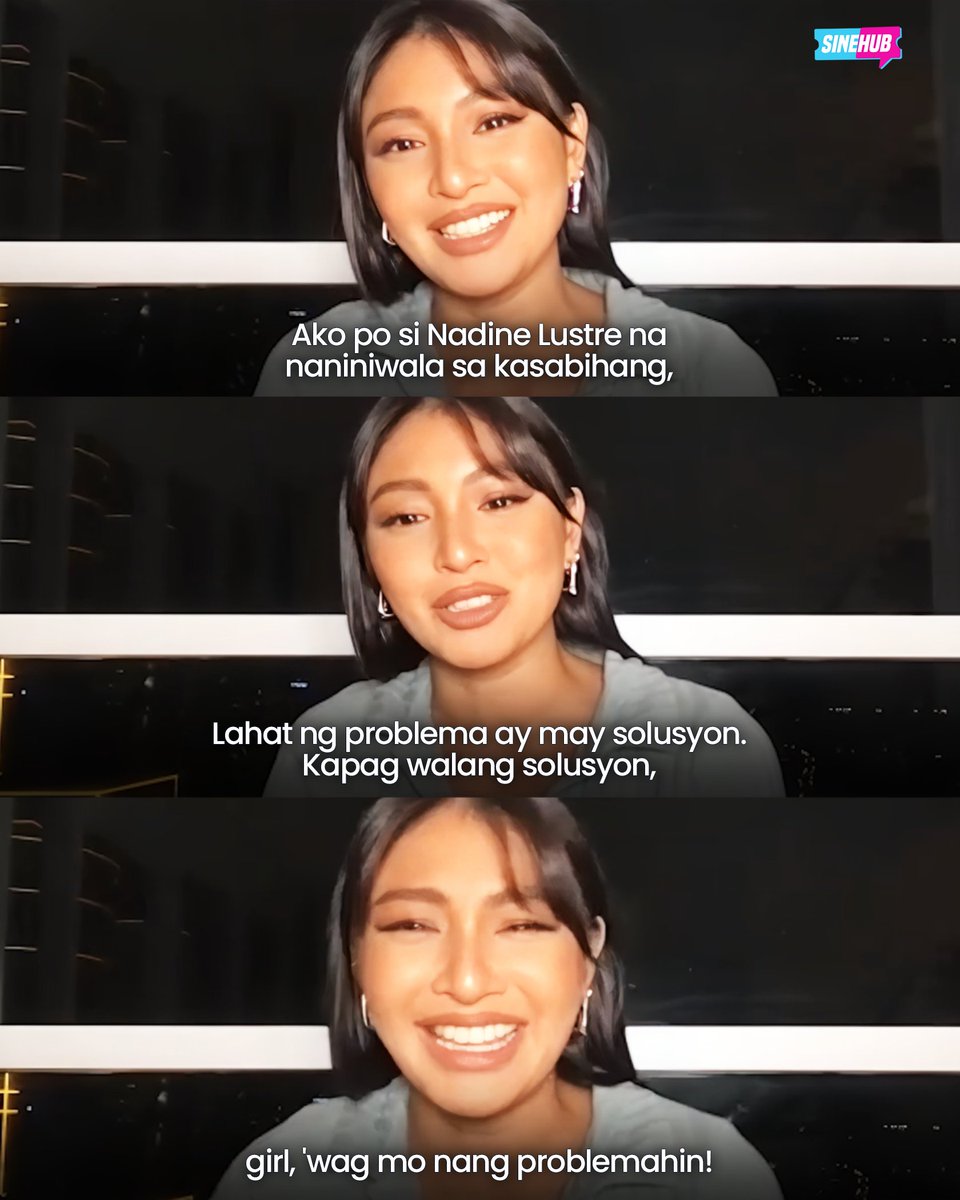 sinehubph's tweet image. Take note namin ang advice ni President Nadine this 2026! 😂💛

#NadineLustre #AngWalangKwentangPodcast #AWKP