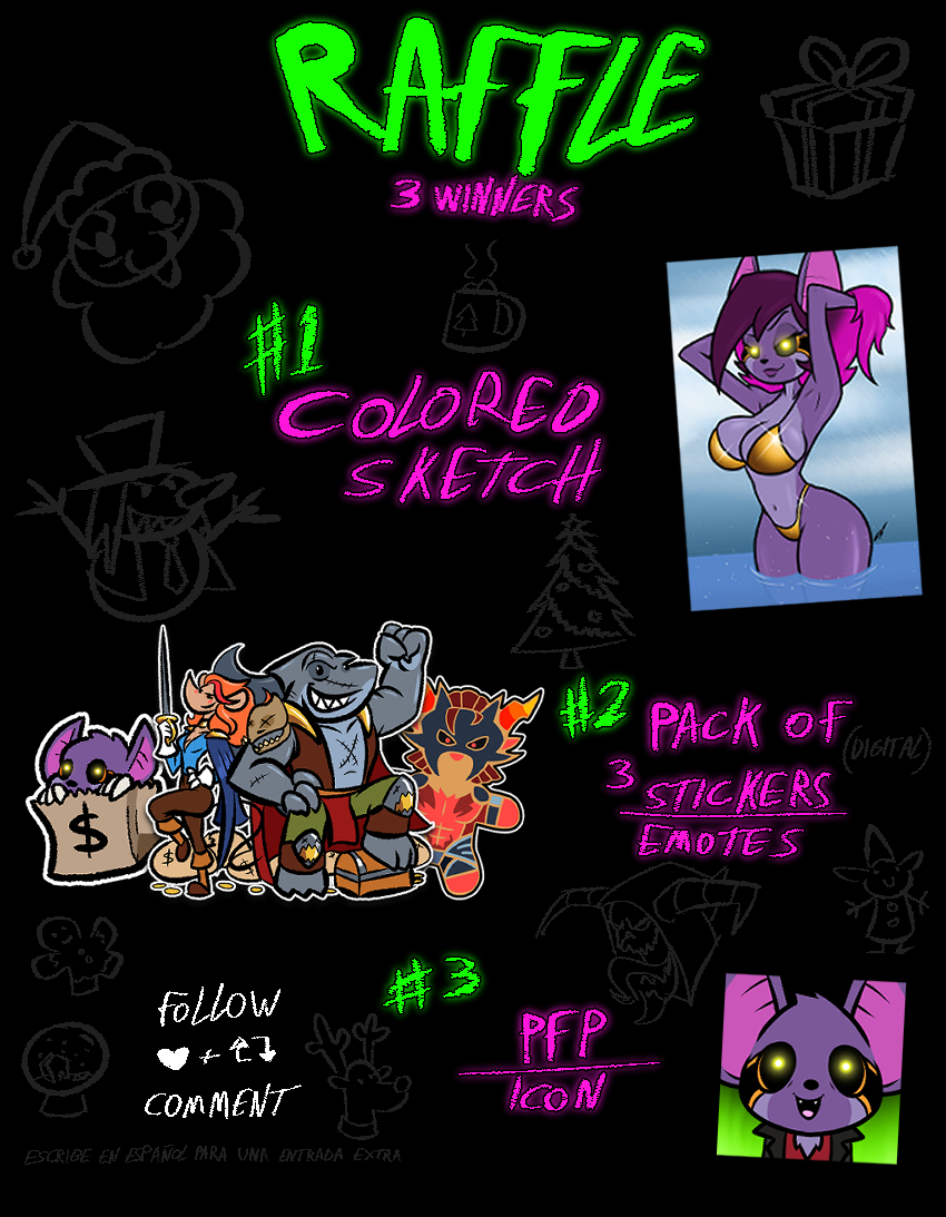 Hey guys, I'm feeling generous, so to end the year, I'm giving away a little gift to three lucky people.

I'll announce the winner on the 23rd (there could be a fourth winner if we reach 500 followers).

Comment what you would give Sarloc if you were his Secret Santa.