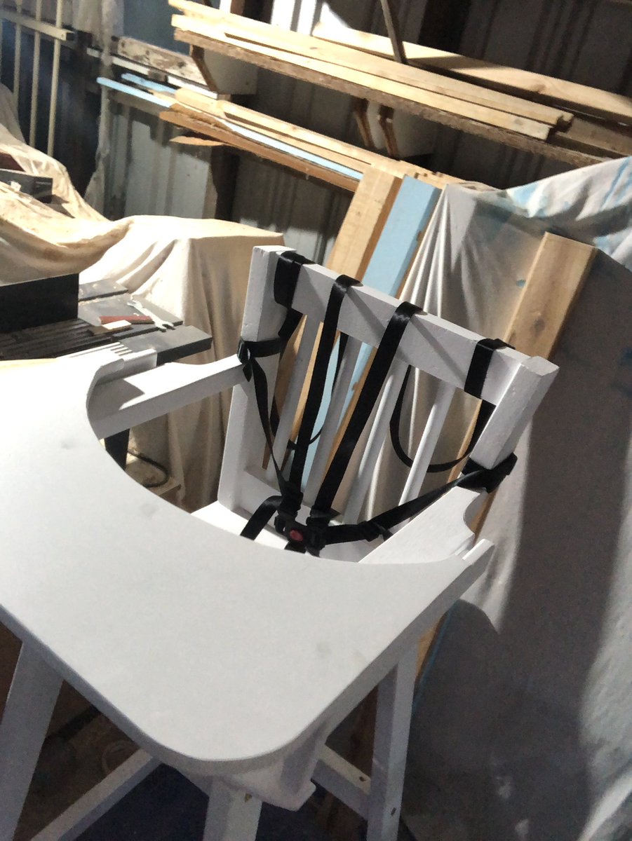 You’ve already seen the chair 
Now see it’s final stage with a special harness for wriggly littles